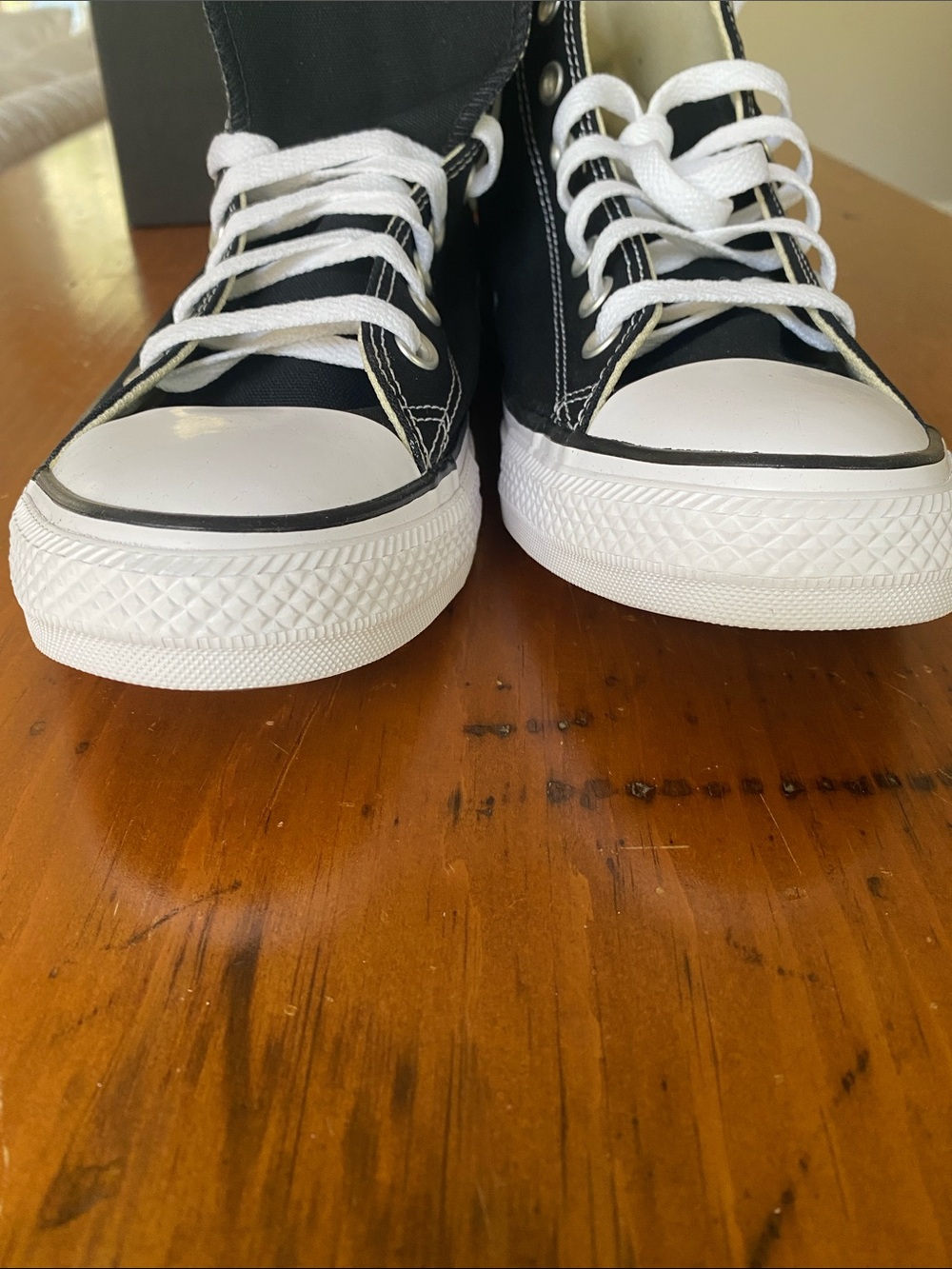 NIB high top black Converse All Star lace up Chuck Taylor sneakers NWT 9.5/11.5 - Picture 7 of 11